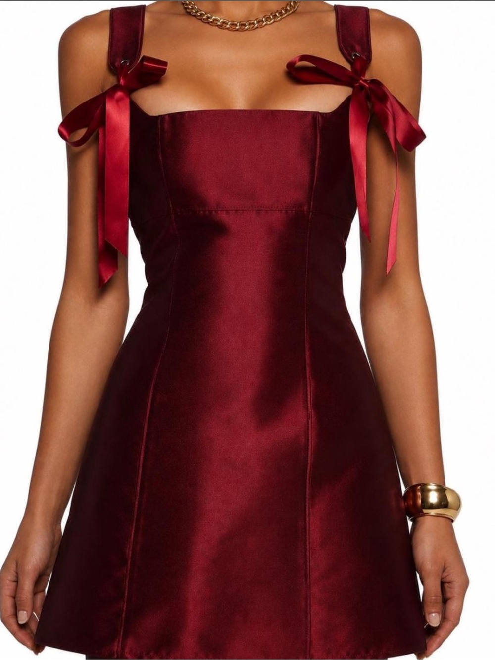NWT Current Mood by Dolls Kill Burgundy Mini Dress